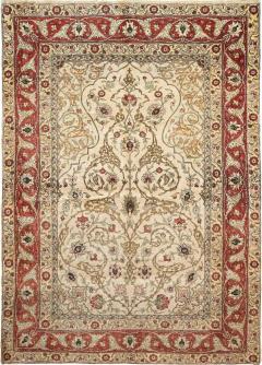 Mid 20th Century Handwoven Turkish Silk Hereke Rug - 2406698