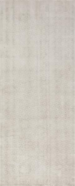 Mid 20th Century Indian Light Beige Handmade Cotton Runner - 2453207