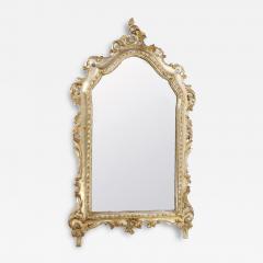 Mid 20th Century Italian Rococo Style Carved Giltwood Wall Mirror - 4553734
