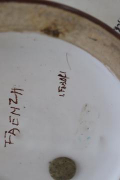 Mid 20th Century Italy Faenza Production Ceramic Vase Signed - 4292386