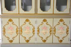 Mid 20th Century Louis XVI Style Italian Hand Painted China Cabinet - 4552837