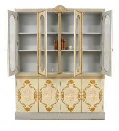Mid 20th Century Louis XVI Style Italian Hand Painted China Cabinet - 4552842