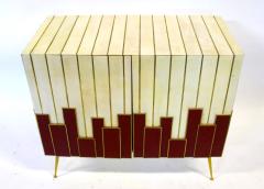 Mid 20th Century Modern Art Deco Style Italian Painted Server Cabinet - 4552990