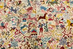 Mid 20th Century Olga Fisch Caceria The Hunt Colorful Handmade Wool Carpet - 2442081