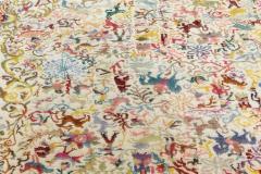 Mid 20th Century Olga Fisch Caceria The Hunt Colorful Handmade Wool Carpet - 2442082