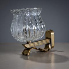 Mid 20th Century Pair of Wall Sconces attributed to Barovier Toso Italy - 4417963