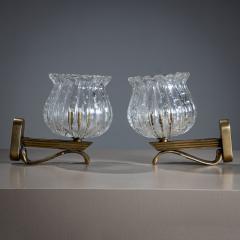 Mid 20th Century Pair of Wall Sconces attributed to Barovier Toso Italy - 4417966