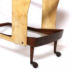 Mid 20th Century Parchment Bar Cart Italy Circa 1950s - 4451365