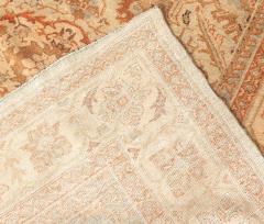 Mid 20th Century Persian Sultanabad Botanic Brown Handmade Wool Carpet - 2454804