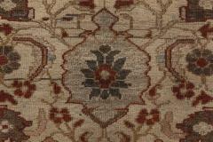 Mid 20th Century Persian Sultanabad Chestnut Beige Burgundy Handmade Wool Rug - 2454792