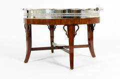 Mid 20th Century Plated High Gallery Wood Interior Tray Table - 1170151