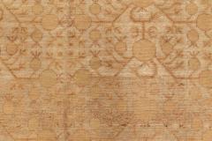 Mid 20th Century Samarkand Beige Brown and Black Handwoven Wool Rug - 2456414