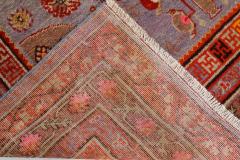 Mid 20th Century Samarkand Brown Gold Orange Pink Purple Red Wool Rug - 2441600
