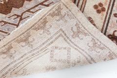 Mid 20th Century Samarkand Gray Beige Purple Pink Handmade Wool Rug - 2456466