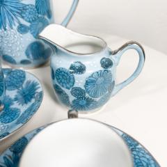 Mid 20th Century Sculptural Blue Tea Set Service for Four Japan - 3205138