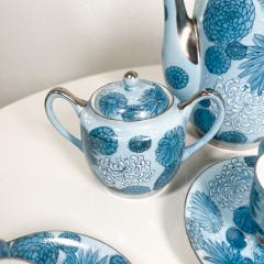 Mid 20th Century Sculptural Blue Tea Set Service for Four Japan - 3205140