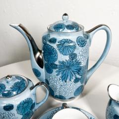 Mid 20th Century Sculptural Blue Tea Set Service for Four Japan - 3205145