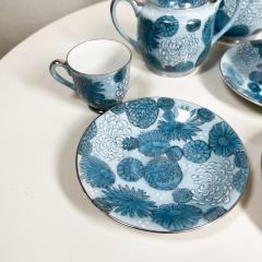 Mid 20th Century Sculptural Blue Tea Set Service for Four Japan - 3205146