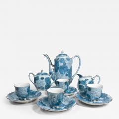 Mid 20th Century Sculptural Blue Tea Set Service for Four Japan - 3205884