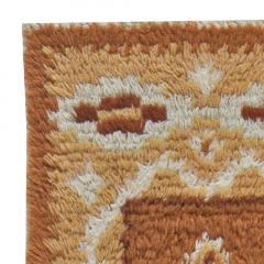 Mid 20th Century Swedish Beige and Brown Handmade Wool Rug - 2441817