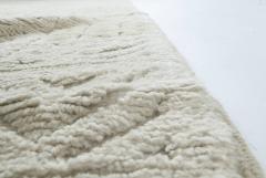 Mid 20th Century Swedish High Low Geometric Design Ivory Pale Yellow Rug - 2441764