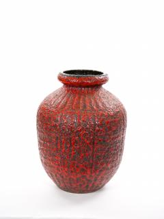 Mid 20th Century West German Large Fat Lava Decorative Vase - 4552899