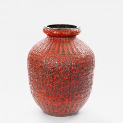 Mid 20th Century West German Large Fat Lava Decorative Vase - 4553696