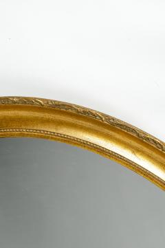 Mid 20th Century Wood Frame Oval Hanging Mirror - 541745