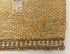 Mid 20th Century Yellow Swedish Flat Weave Wool Rug Signed by Ingegerd Silow - 2442385