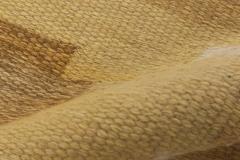 Mid 20th Century Yellow Swedish Flat Weave Wool Rug Signed by Ingegerd Silow - 2442387