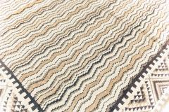 Mid 20th century Moroccan Beige Brown and Black Handmade Wool Rug - 2453235