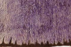 Mid 20th century Moroccan Solid Purple Handwoven Wool Rug - 2441947