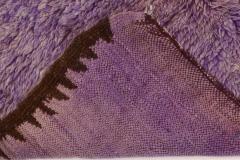 Mid 20th century Moroccan Solid Purple Handwoven Wool Rug - 2441949