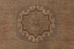Mid 20th century Samarkand Brown Orange Purple Handmade Wool Rug - 2456460