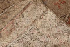 Mid 20th century Samarkand Brown Orange Purple Handmade Wool Rug - 2456461
