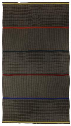 Mid 20th century Striped Gray Swedish Flat Weave Rug by Lagerhem Ullberg - 2439910
