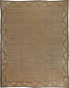 Mid 20th century Turkish Hereke Camel and Brown Handwoven Wool Rug - 2456950
