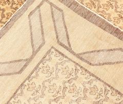 Mid 20th century Turkish Hereke Camel and Brown Handwoven Wool Rug - 2456955