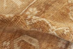 Mid 20th century Turkish Oushak Beige Brown Handmade Wool Rug - 2456930