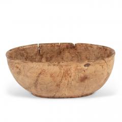 Mid Brown Gorgeous Oval Shaped Swedish Burl Root Wood Bowl - 3393414