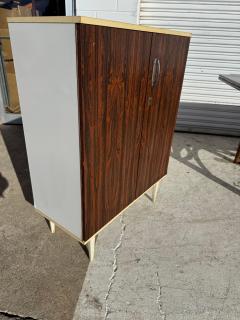 Mid Century 2 Door Rosewood Veneer Cabinet with Laminate Top - 4432719