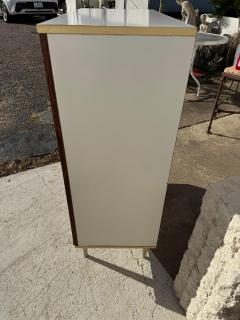 Mid Century 2 Door Rosewood Veneer Cabinet with Laminate Top - 4432721