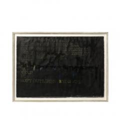Mid Century Abstract Mixed Media Text Art Piece on Paper - 4720233