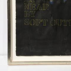 Mid Century Abstract Mixed Media Text Art Piece on Paper - 4720248