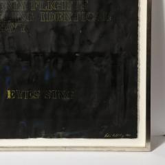 Mid Century Abstract Mixed Media Text Art Piece on Paper - 4720249