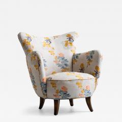 Mid Century Accent Chair in Dedar Milano Say Goodbye Flora  - 4603530