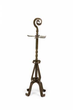 Mid Century American 4 Piece Twisted Design Wrought Bronze Fire Tool Set - 4672323