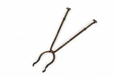 Mid Century American 4 Piece Twisted Design Wrought Bronze Fire Tool Set - 4672328