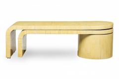Mid Century American Inlaid Horn Pivoting Low Coffee Table - 4635496