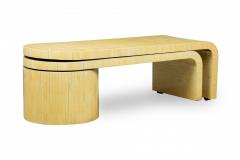Mid Century American Inlaid Horn Pivoting Low Coffee Table - 4635499
